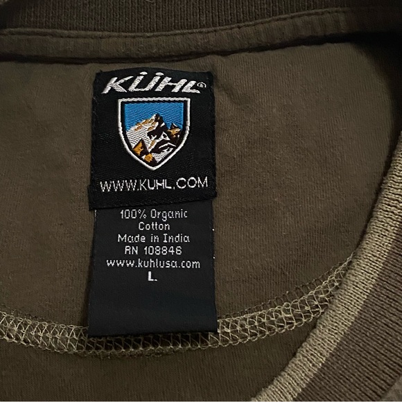 Kuhl Organic Cotton T-Shirt Men's Large Crew Tee Hiking - Picture 3 of 10